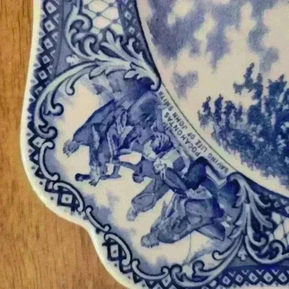 Set of 2-Colonial Blue Luncheon Plates - Picture 7 of 10
